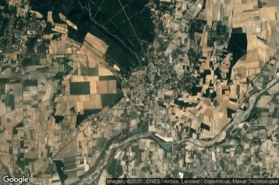 Vue aérienne de Serignan-du-Comtat