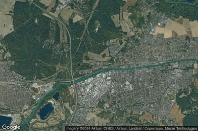 Vue aérienne de Pomponne