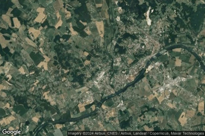 Vue aérienne de Monsempron