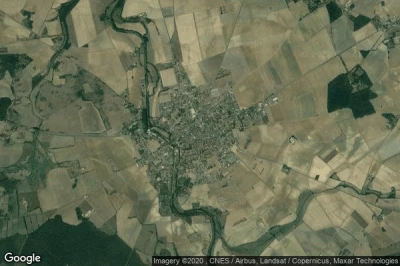 Vue aérienne de Dun-sur-Auron