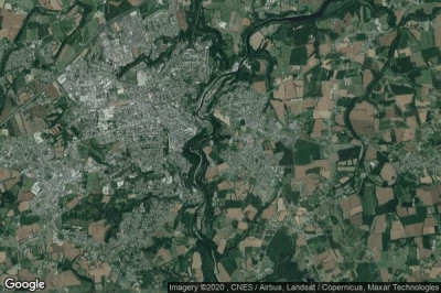 Vue aérienne de Dinan