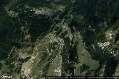 Vue aérienne de Courchevel