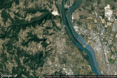 Vue aérienne de Cornas