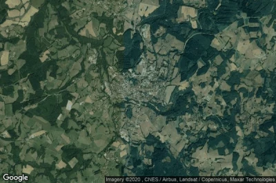 Vue aérienne de Bourganeuf