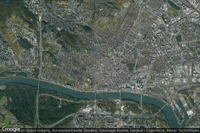 Vue aérienne de Bratislava