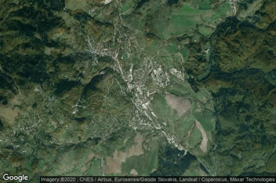 Vue aérienne de Banska Stiavnica