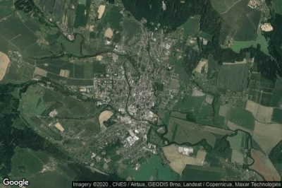 Vue aérienne de Dvur Kralove nad Labem