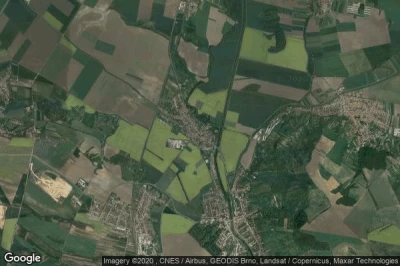 Vue aérienne de Vojkovice