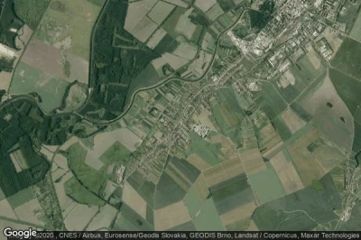 Vue aérienne de Vnorovy