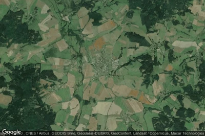 Vue aérienne de Strazov
