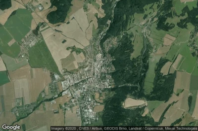 Vue aérienne de Sternberk