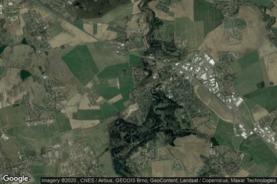 Vue aérienne de Pruhonice