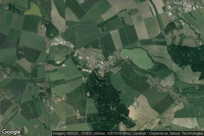 Vue aérienne de Opocno
