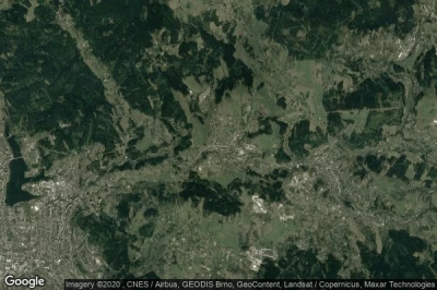 Vue aérienne de Lucany nad Nisou