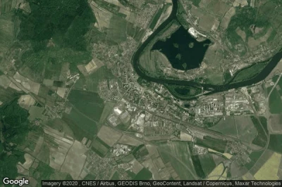 Vue aérienne de Lovosice