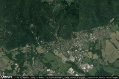 Vue aérienne de Krupka