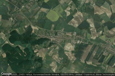 Vue aérienne de Klobouky