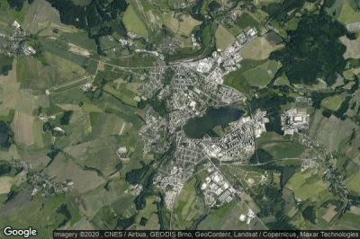 Vue aérienne de Jindrichuv Hradec