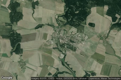 Vue aérienne de Jemnice