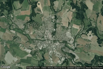 Vue aérienne de Havlickuv Brod