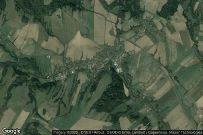 Vue aérienne de Fulnek