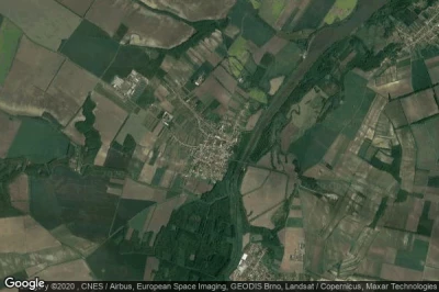 Vue aérienne de Drnholec