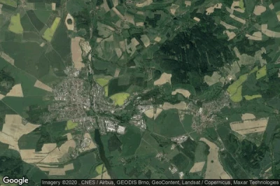 Vue aérienne de Červený Hrádek