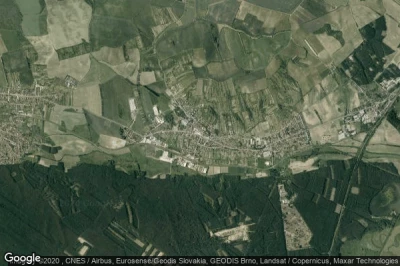 Vue aérienne de Bzenec