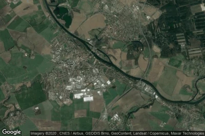 Vue aérienne de Brandýs nad Labem