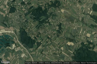 Vue aérienne de Pogrzebien
