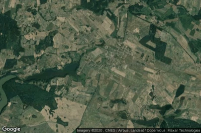 Vue aérienne de Liniewo