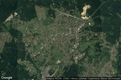 Vue aérienne de Libiąż Mały