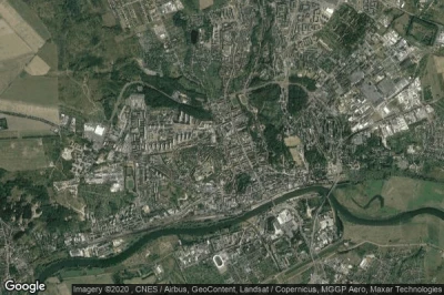 Vue aérienne de Gorzow Wielkopolski