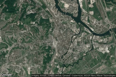 Vue aérienne de Gdansk