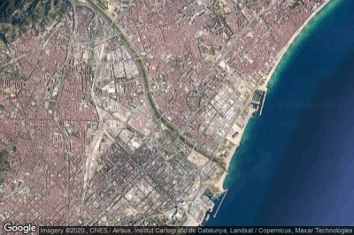 Vue aérienne de Sant Adria de Besos