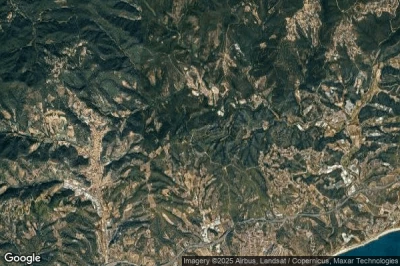 Vue aérienne de Sant Iscle de Vallalta
