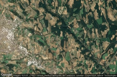 Vue aérienne de Pujals dels Pagesos