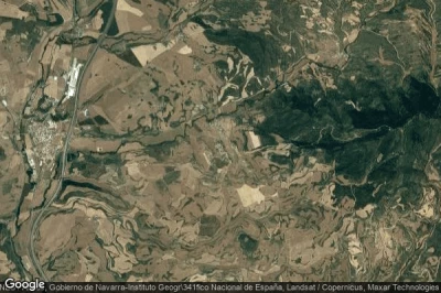 Vue aérienne de Orisoain