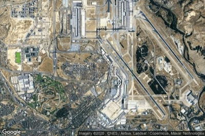 Vue aérienne de Barajas de Madrid