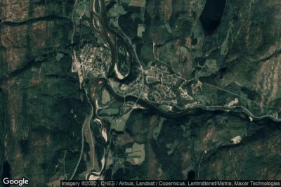 Vue aérienne de Trofors