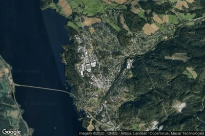 Vue aérienne de Moelv