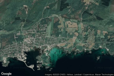 Vue aérienne de Melbu
