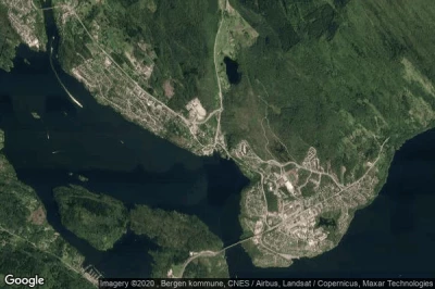 Vue aérienne de Isdalssto