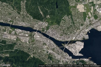 Vue aérienne de Drammen