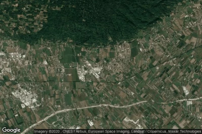 Vue aérienne de Volpago del Montello