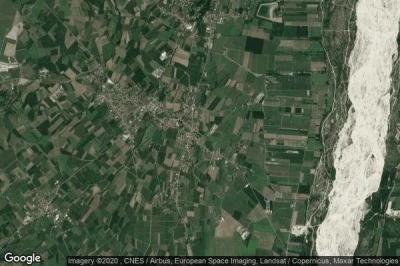 Vue aérienne de Valvasone