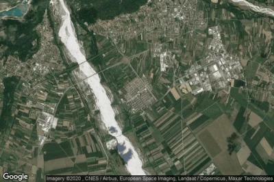 Vue aérienne de Vaiont