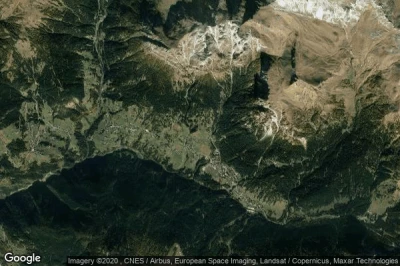Vue aérienne de Selva di Cadore