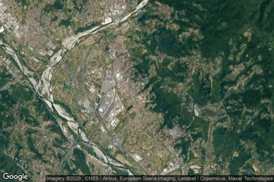 Vue aérienne de Santo Stefano di Magra
