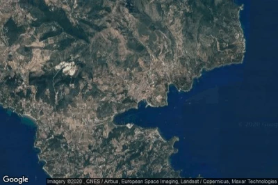 Vue aérienne de Porto Azzurro
